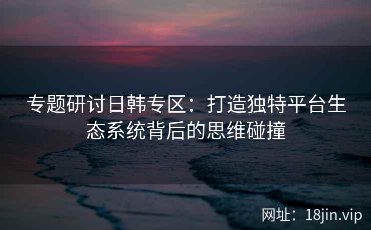 专题研讨日韩专区：打造独特平台生态系统背后的思维碰撞