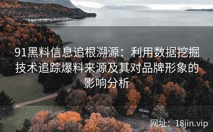 91黑料信息追根溯源：利用数据挖掘技术追踪爆料来源及其对品牌形象的影响分析