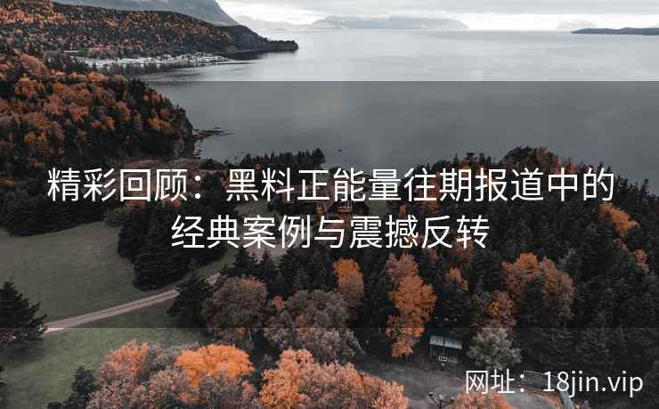精彩回顾:黑料正能量往期报道中的经典案例与震撼反转 精彩回顾:黑料正能量往期报道中的经典案例与震撼反转