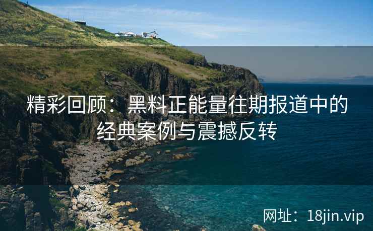 精彩回顾:黑料正能量往期报道中的经典案例与震撼反转 精彩回顾:黑料正能量往期报道中的经典案例与震撼反转